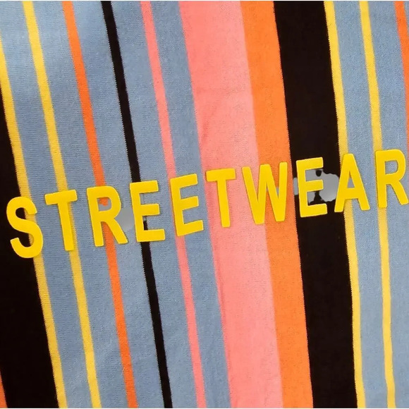 Vox Populi for the People adult Unisex colorful striped short sleeves tshirt  xl - Picture 4 of 8